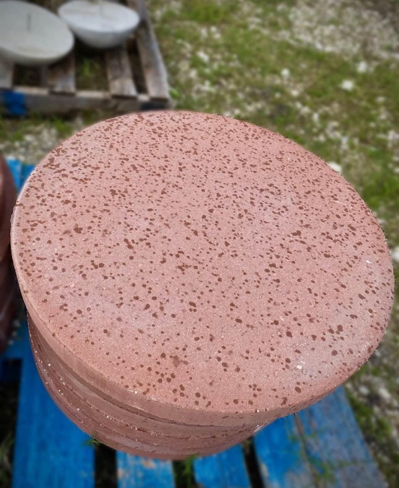 These vibrant red pavers add a touch of elegance and charm to any landscaping project. Perfect for patios, walkways, driveways, and garden paths, their round shape offers unique design possibilities. Made from durable materials, these pavers are built to withstand the elements and provide long-lasting beauty. Easy to install and maintain, Round Red Pavers are the ideal choice for creating a stunning outdoor environment.