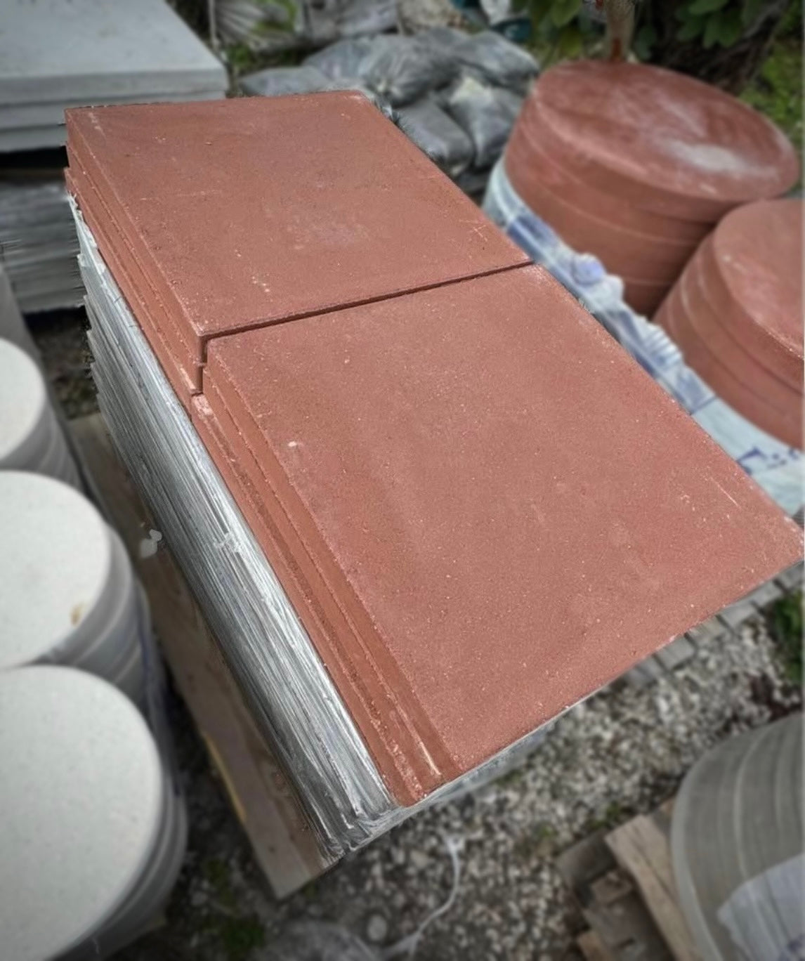 Square Red Paver