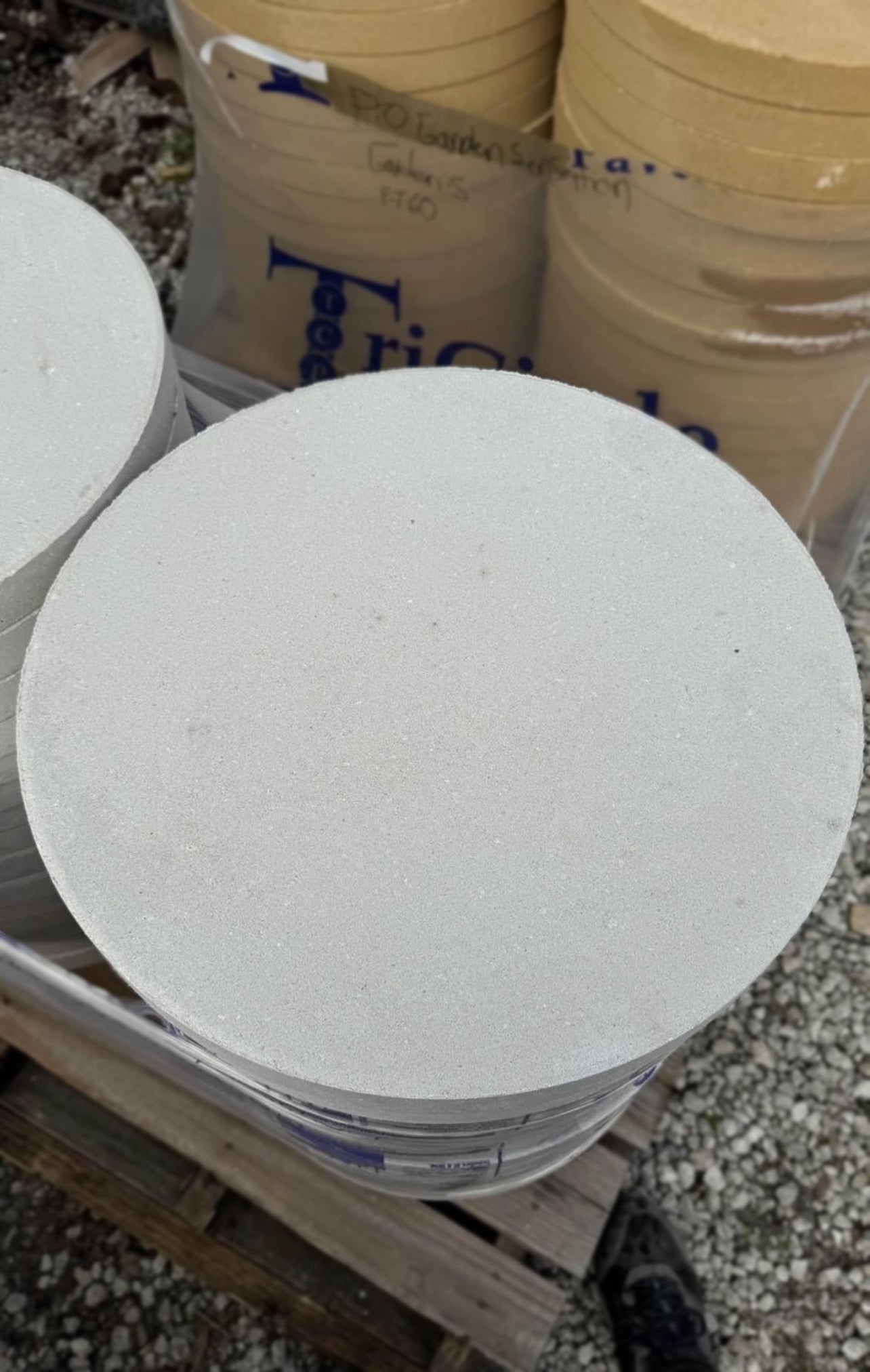 Round White Pavers