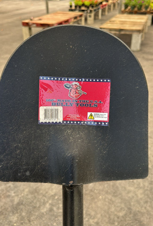 Bully Round Point Shovel Take on tough digging tasks with the Bully Round Point Shovel. Built with durable steel and a sturdy fiberglass handle, this shovel is designed for strength and comfort, making it ideal for heavy-duty gardening and landscaping projects.