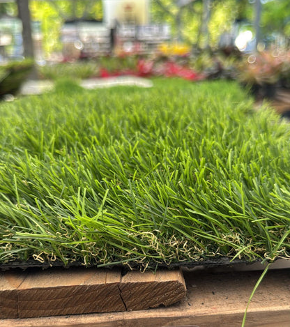 Perfect for lawns, gardens, playgrounds, and sports fields, it offers a durable and low-maintenance solution that remains beautiful and lush all year round. Its soft, resilient fibers ensure comfort underfoot while being pet-friendly and weather-resistant.  

Pile height of 1.57 inches. 