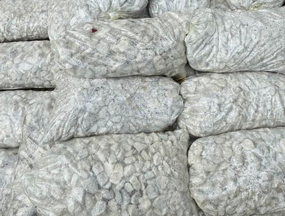 Elevate your landscape with our White Marble Rock, perfect for adding style and function to gardens, pathways, and water features. Its vibrant white color makes it an ideal choice for enhancing outdoor spaces with a clean, sophisticated look.  